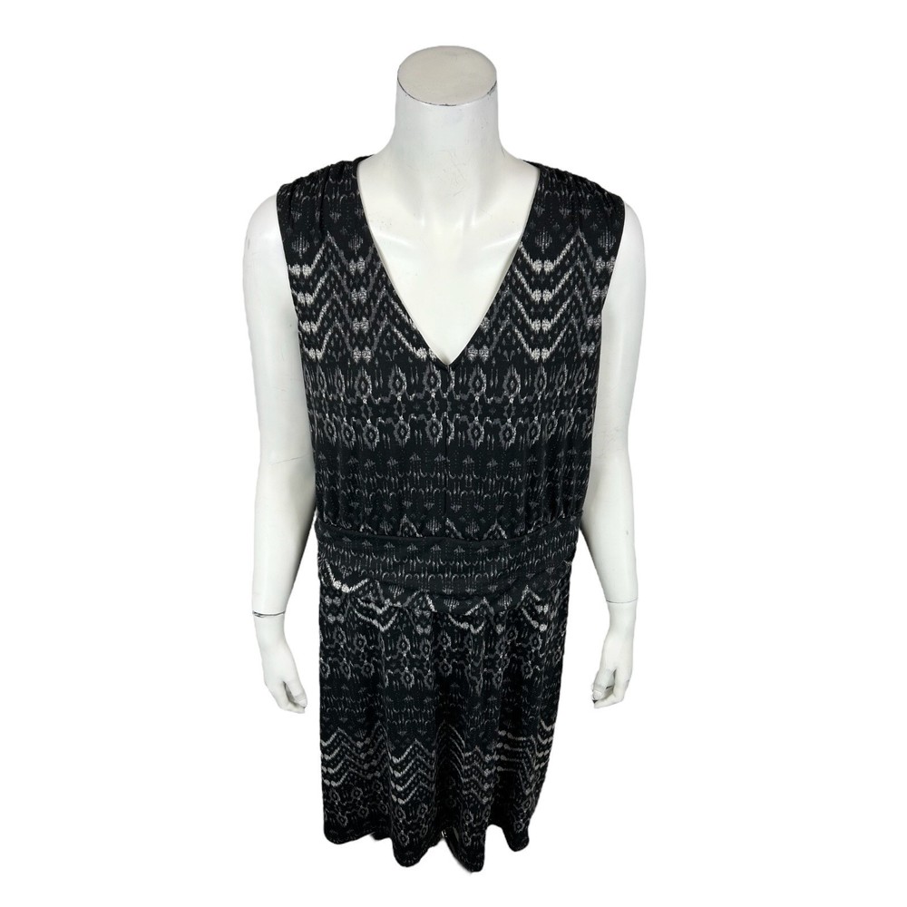 AmberNoon II by Dr. Erum Ilyas Women's UPF 50 Ruched Waist Dress Black XL Size